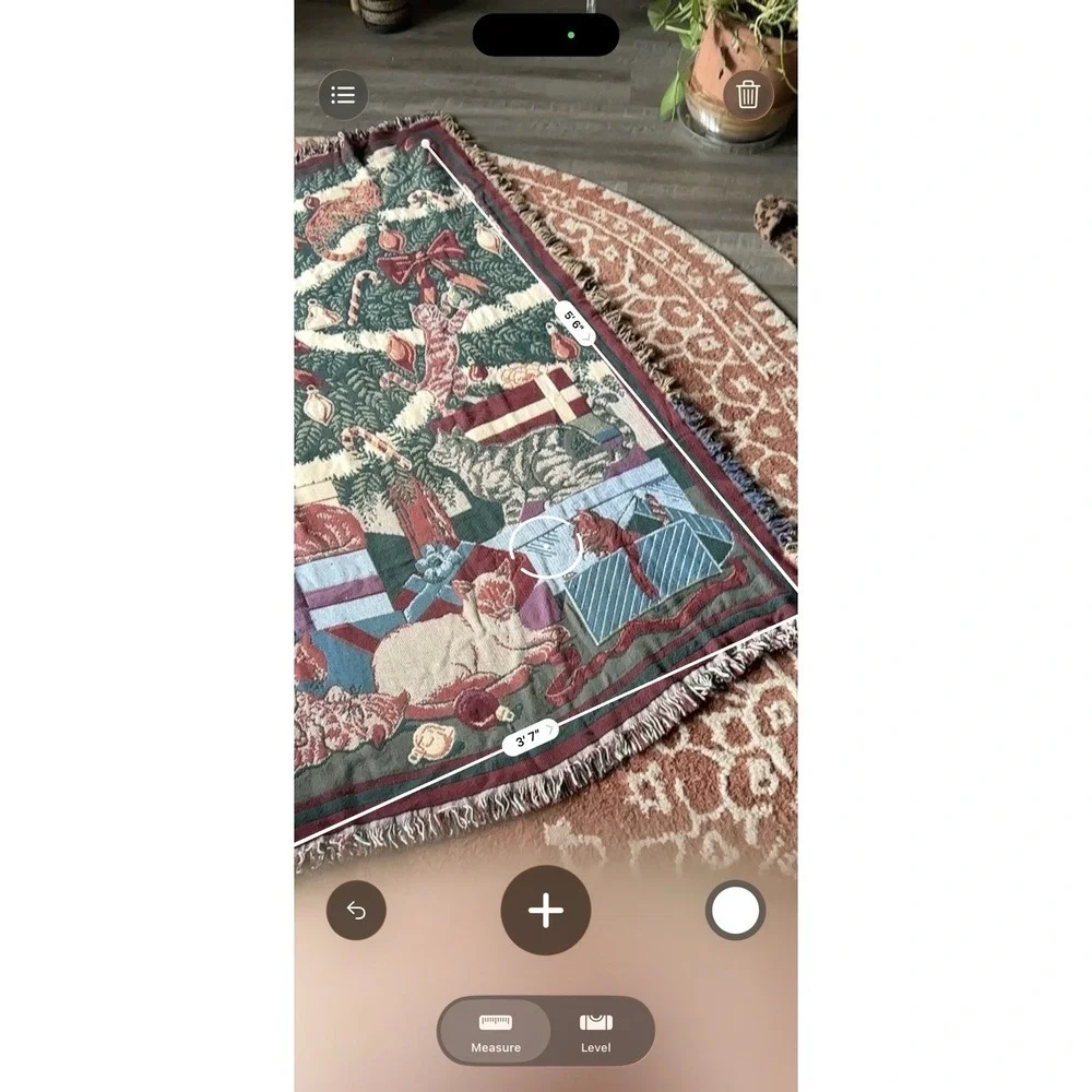 GOODWIN WEAVERS BLANKET TAPESTRY THROW CATS IN CHRISTMAS TREE VINTAGE‎ 68x50